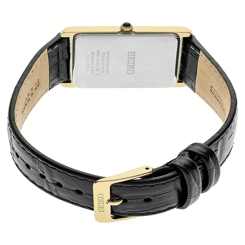 Seiko Classic Quartz White Dial Leather Men's Watch– SWR052